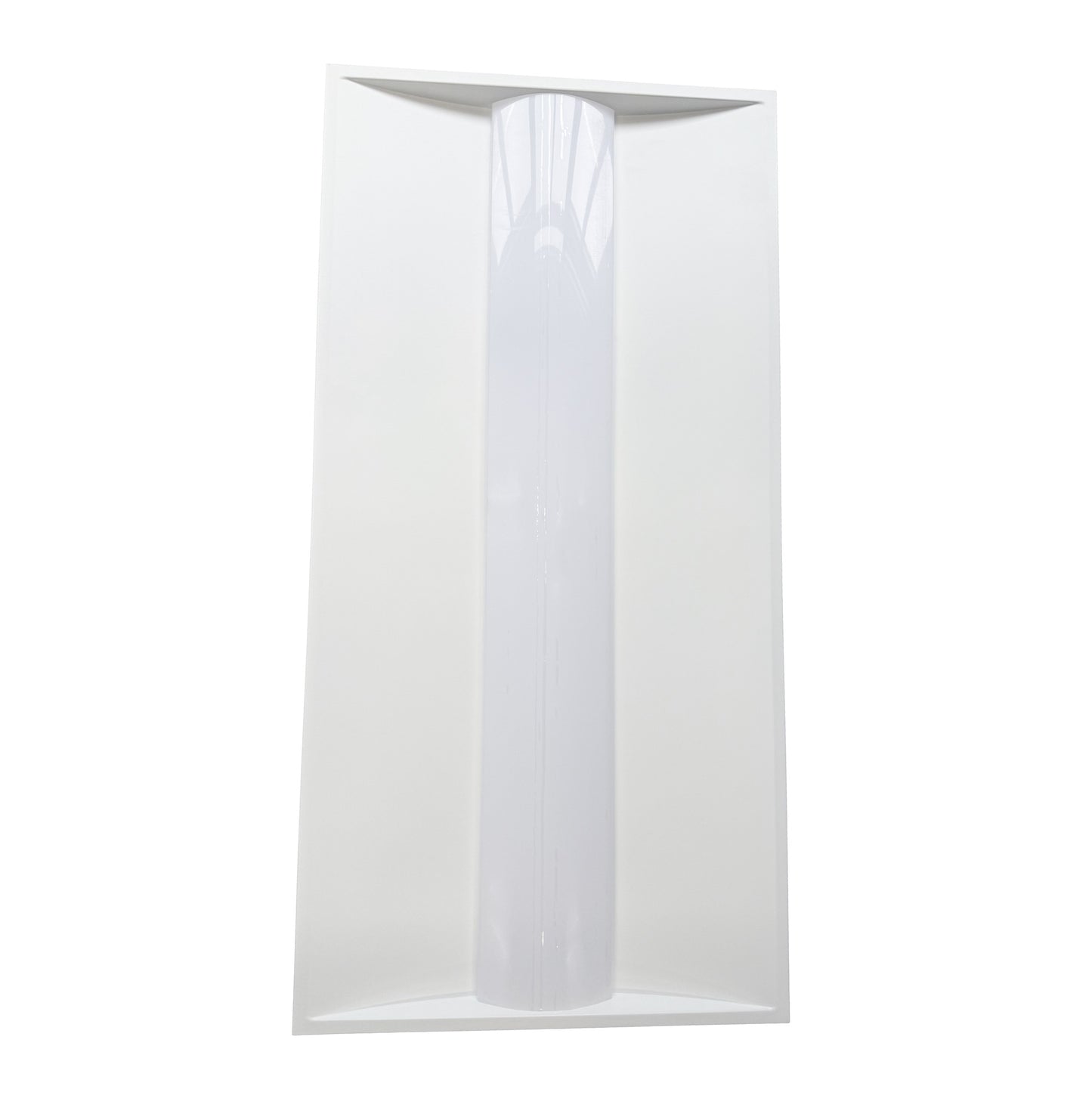 front picture 2 of 2x4 LED Center Basket Troffer light fixture for commercial office ceiling lighting with uniform bright illumination