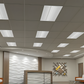 LED Center Basket Troffer installed in classroom providing bright, uniform, glare-free lighting for schools and educational facilities