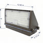 LED full cut-off wall pack light dimensions diagram showing the fixture width, height, and depth for installation planning.