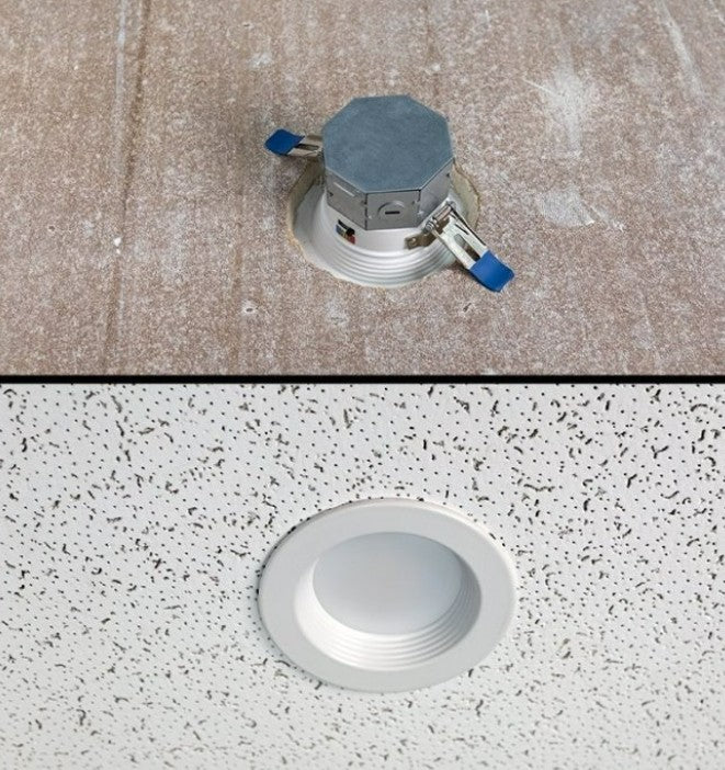 how does LED J-box anti-glare recessed downlights installed in a real project