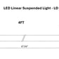 LED linear light fixture dimensions for 4ft