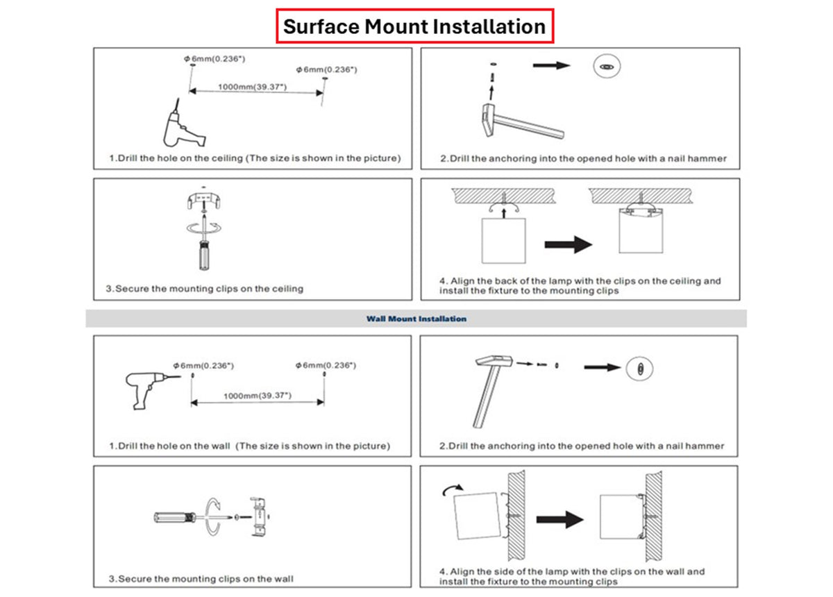 led-linear-light-surface-mount-installation