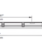 4ft LED waterproof linear vapor tight light dimensions drawing with technical specifications, showing fixture length for commercial and industrial wet location lighting