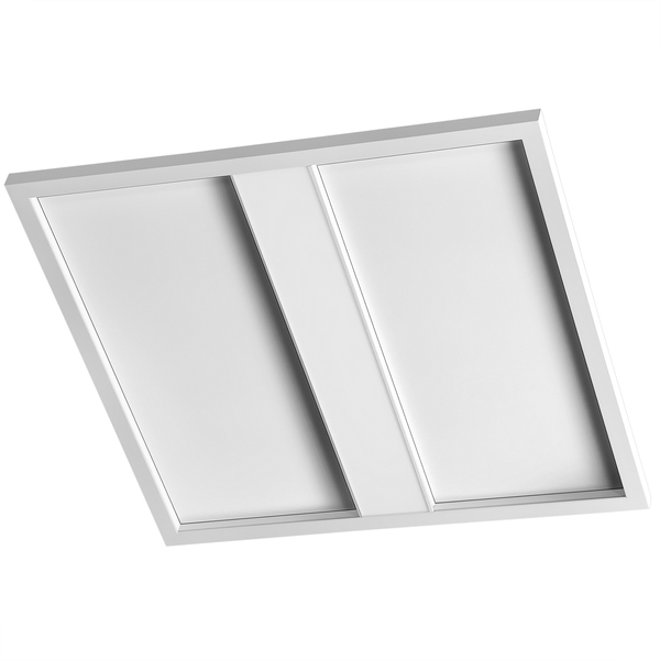 PB03A Series 2x2 LED architectural recessed luminaire with backlit glare-free design, selectable wattage and CCT, UL DLC listed commercial ceiling panel light