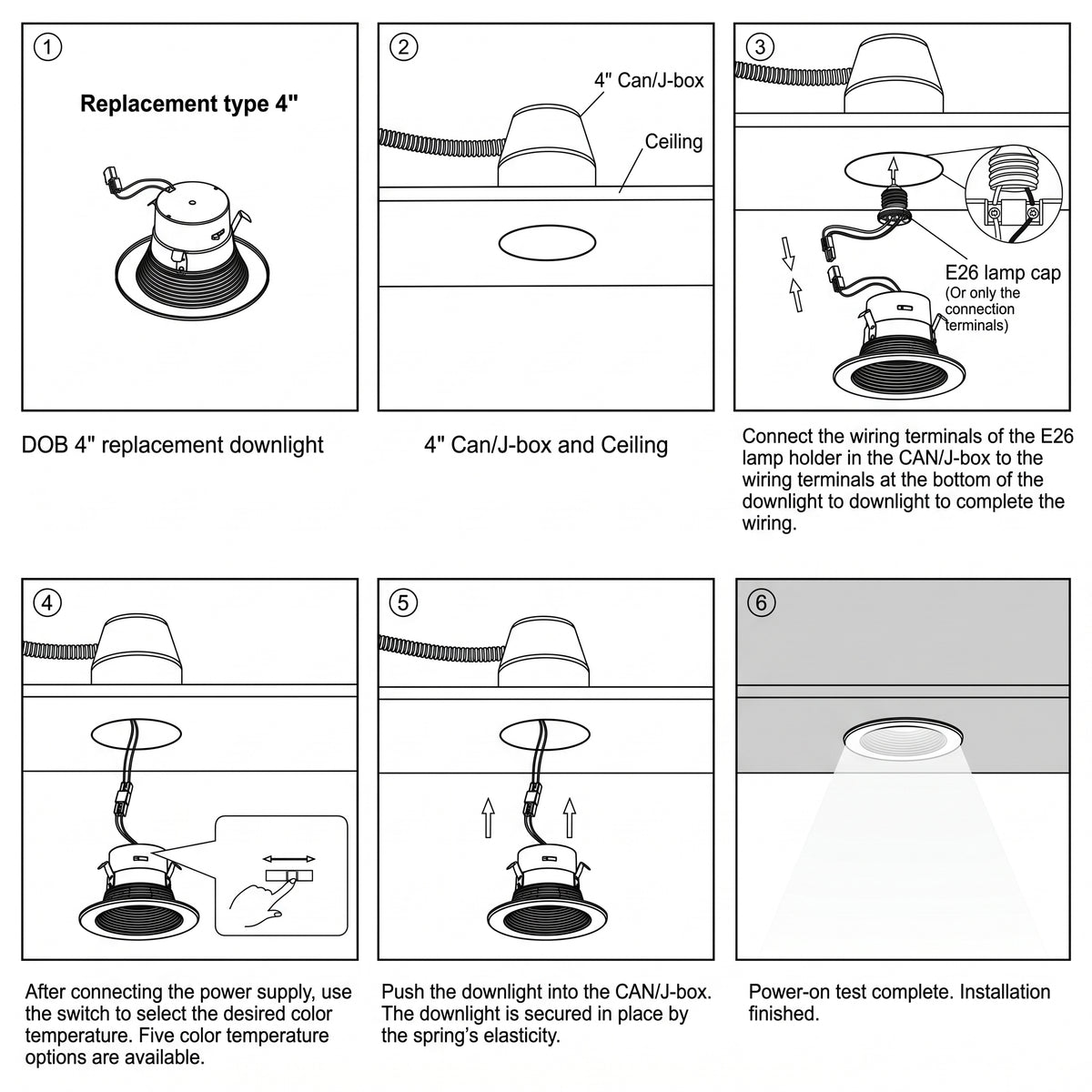 LED Recessed Downlight | Adjustable CCT Recessed Ceiling Light (RPDL Series)